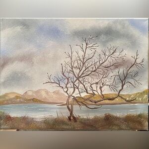 Tranquil Tree Landscape Canvas Art Painting